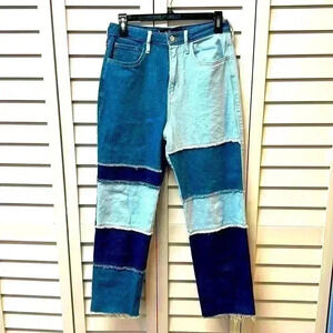 Hollister Ultra High-Rise Vintage Straight Patchwork Jeans Women’s Size 27